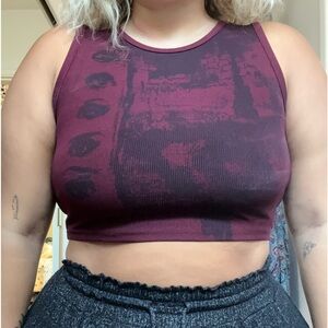 Cider burgundy muscle tank